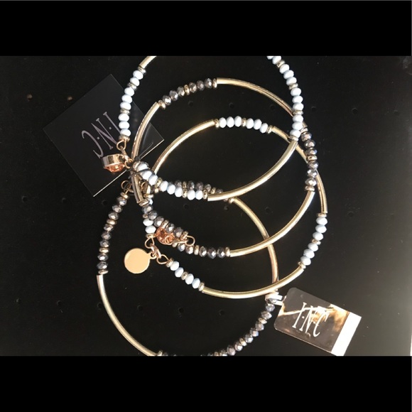 SALE🔥I.N.C. (4) Beaded Bangle Bracelets